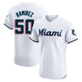 Johmsee M.Marlins #50 Agustin Ramirez Player White  Home Limited Elite Stitched Jerseys