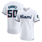 Johmsee M.Marlins #50 Agustin Ramirez Player White  Home Limited Elite Stitched Jerseys