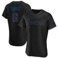 Johmsee M.Marlins #6 Otto Lopez Player Black Home Limited Elite Stitched Jerseys