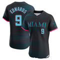 Johmsee M.Marlins #9 Xavier Edwards Player Black City Connect Home Limited Elite Stitched Jerseys