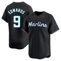 Johmsee M.Marlins #9 Xavier Edwards Player Black  Home Limited Stitched Jerseys