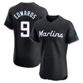 Johmsee M.Marlins #9 Xavier Edwards Player Black Vapor Home Limited Elite Stitched Jerseys
