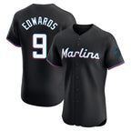 Johmsee M.Marlins #9 Xavier Edwards Player Black Vapor Home Limited Elite Stitched Jerseys
