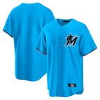 Johmsee M.Marlins Blank Player Blue Home Game Stitched Jerseys