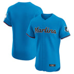 Johmsee M.Marlins Blank Player Blue Home Limited Elite Stitched Jerseys