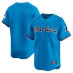 Johmsee M.Marlins Blank Player Blue Home Limited Stitched Jerseys