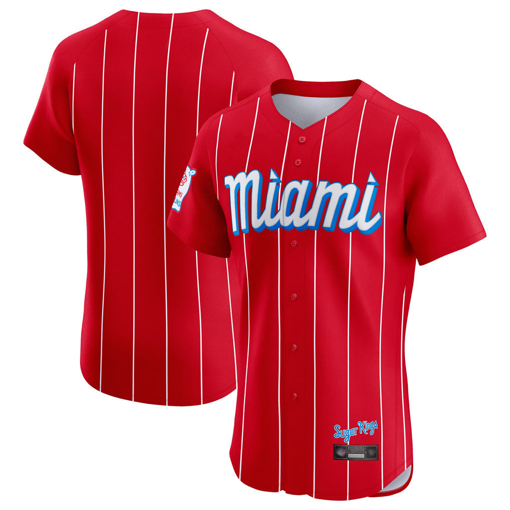 Johmsee M.Marlins Blank Player Red City Connect Home Limited Elite Stitched Jerseys
