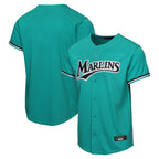 Johmsee M.Marlins Blank Player Teal Mitchell & Ness Cooperstown Collection Game Stitched Jerseys
