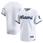 Johmsee M.Marlins Blank Player White Home Limited Stitched Jerseys