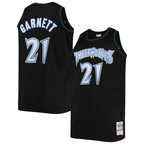 Johmsee M.Timberwolves #21 Kevin Garnett Mitchell & Ness Black 1997-1998 Big & Tall Hardwood Classics Swingman Stitched Jerseys