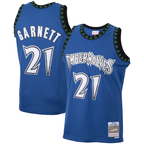 Johmsee M.Timberwolves #21 Kevin Garnett Mitchell & Ness Blue 2003-2004 Hardwood Classics Swingman Stitched Jerseys