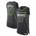 Johmsee M.Timberwolves #27 Rudy Gobert Jordan Brand Anthracite Authentic Stitched Jerseys- Statement Edition