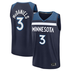 Johmsee M.Timberwolves #3 Jaden McDaniels Navy Fast Break Replica Stitched Jerseys - Icon Edition