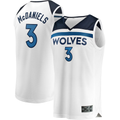 Johmsee M.Timberwolves #3 Jaden McDaniels White Fast Break Replica Player Stitched Jerseys - Association Edition