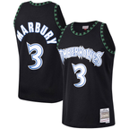 Johmsee M.Timberwolves #3 Stephon Marbury Mitchell & Ness Black 1997-1998 Hardwood Classics Swingman Stitched Jerseys