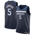 Johmsee M.Timberwolves #5 Anthony Edwards Navy Swingman Stitched Jerseys- Icon Edition