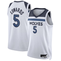 Johmsee M.Timberwolves #5 Anthony Edwards White Swingman Stitched Jerseys - Association Edition