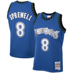 Johmsee M.Timberwolves #8 Latrell Sprewell Mitchell & Ness Blue 2003-2004 Hardwood Classics Swingman Stitched Jerseys