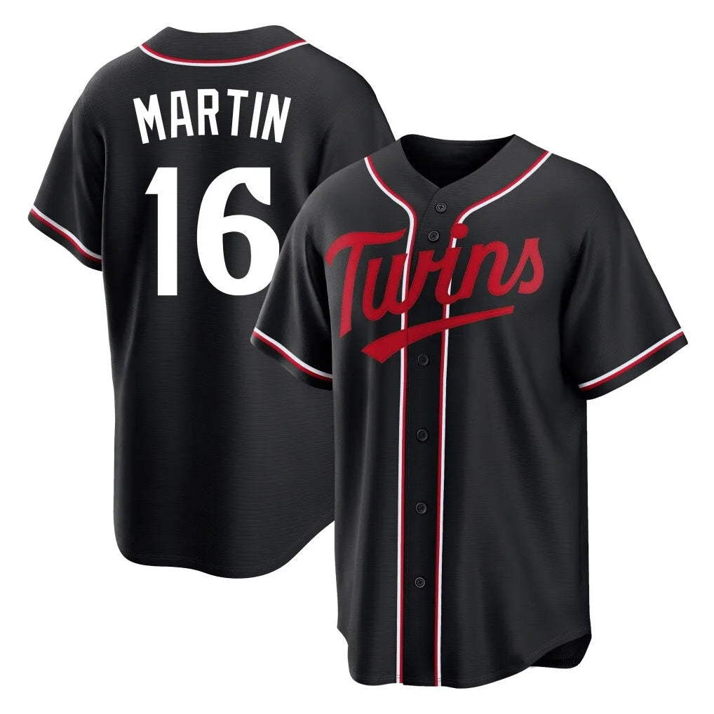 Johmsee M.Twins #16 Austin Martin Player Black Fashion Out Home Limited Stitched Jerseys