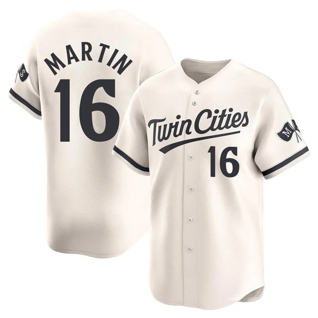 Johmsee M.Twins #16 Austin Martin Player Cream Home Limited Stitched Jerseys