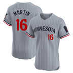 Johmsee M.Twins #16 Austin Martin Player Gray Home Limited Elite Stitched Jerseys