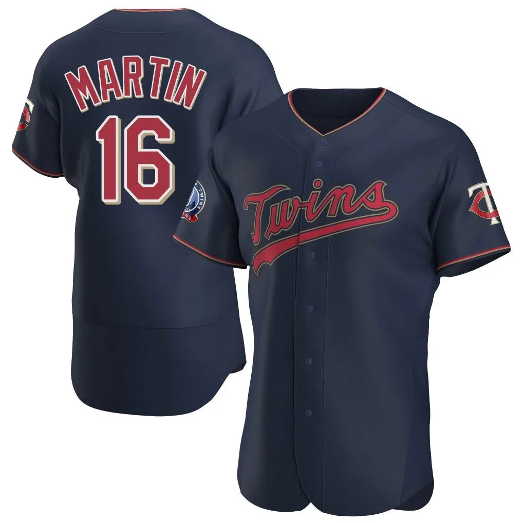 Johmsee M.Twins #16 Austin Martin Player Navy 60th Home Limited Elite Stitched Jerseys