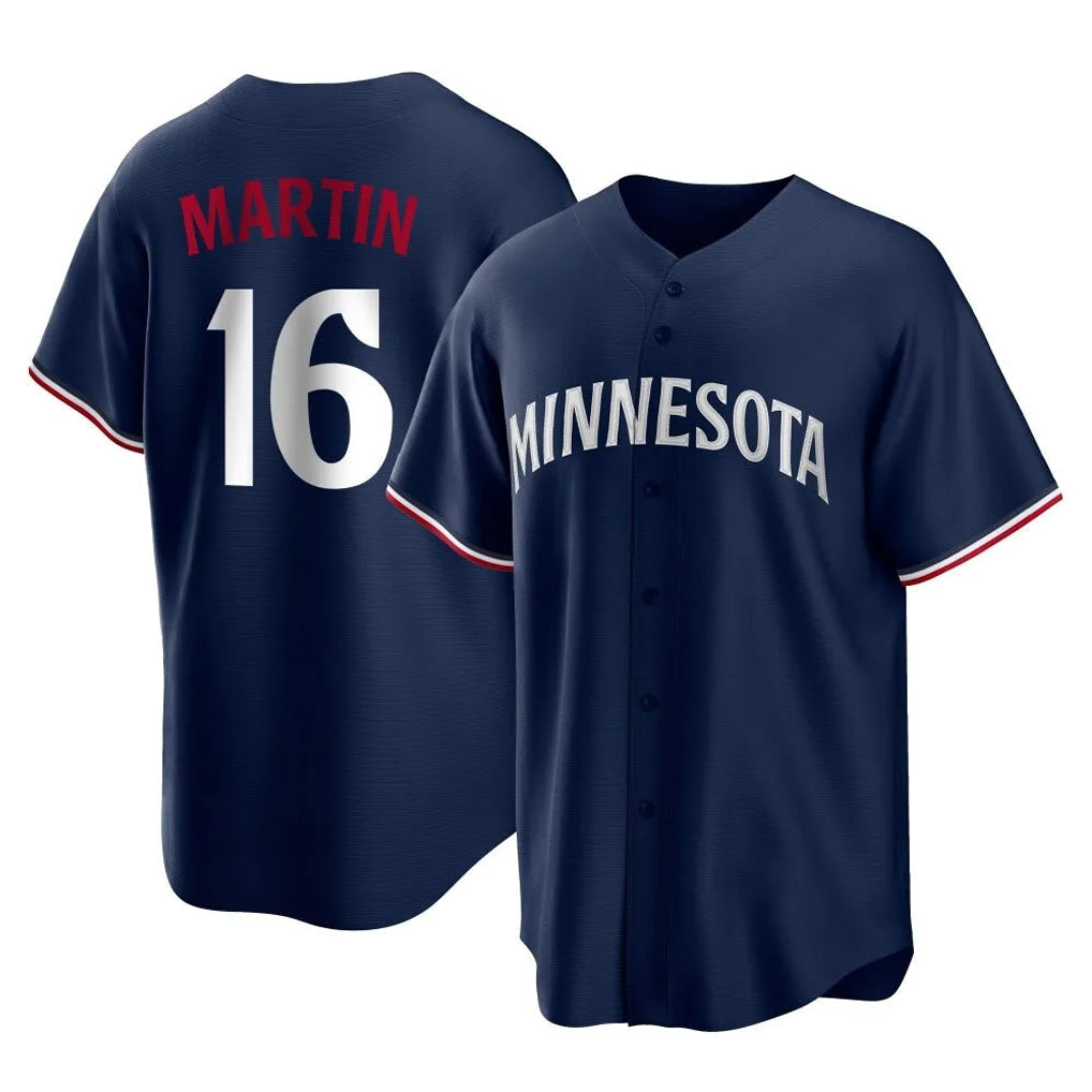 Johmsee M.Twins #16 Austin Martin Player Navy Replica Alternate Home Stitched Jerseys