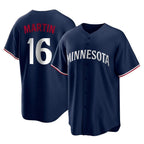 Johmsee M.Twins #16 Austin Martin Player Navy Replica Alternate Home Stitched Jerseys