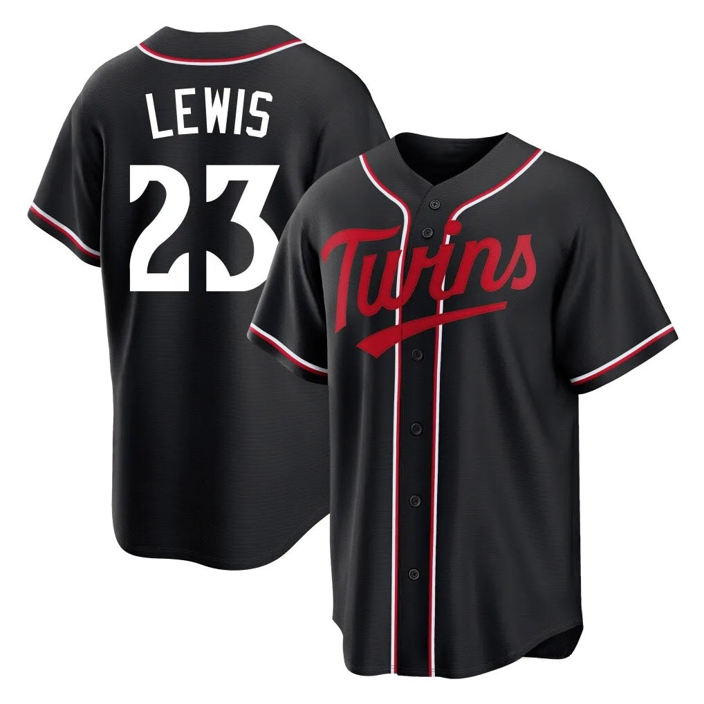 Johmsee M.Twins #23 Royce Lewis Player Black Fashion Out Home Limited Stitched Jerseys