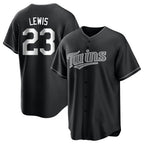 Johmsee M.Twins #23 Royce Lewis Player Black Home Game Stitched Jerseys