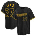 Johmsee M.Twins #23 Royce Lewis Player Black Snake Skin City Home Game Stitched Jerseys