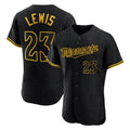 Johmsee M.Twins #23 Royce Lewis Player Black Snake Skin City Home Limited Elite Stitched Jerseys