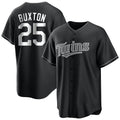 Johmsee M.Twins #25 Byron Buxton Player Black Home Game Stitched Jerseys