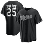 Johmsee M.Twins #25 Byron Buxton Player Black Home Game Stitched Jerseys