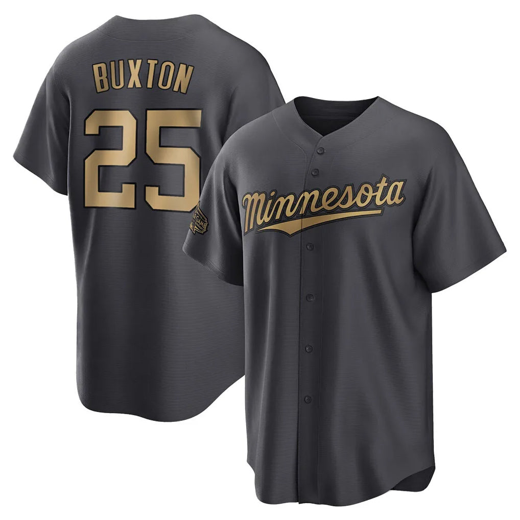Johmsee M.Twins #25 Byron Buxton Player Charcoal All-Star Game Home Stitched Jerseys
