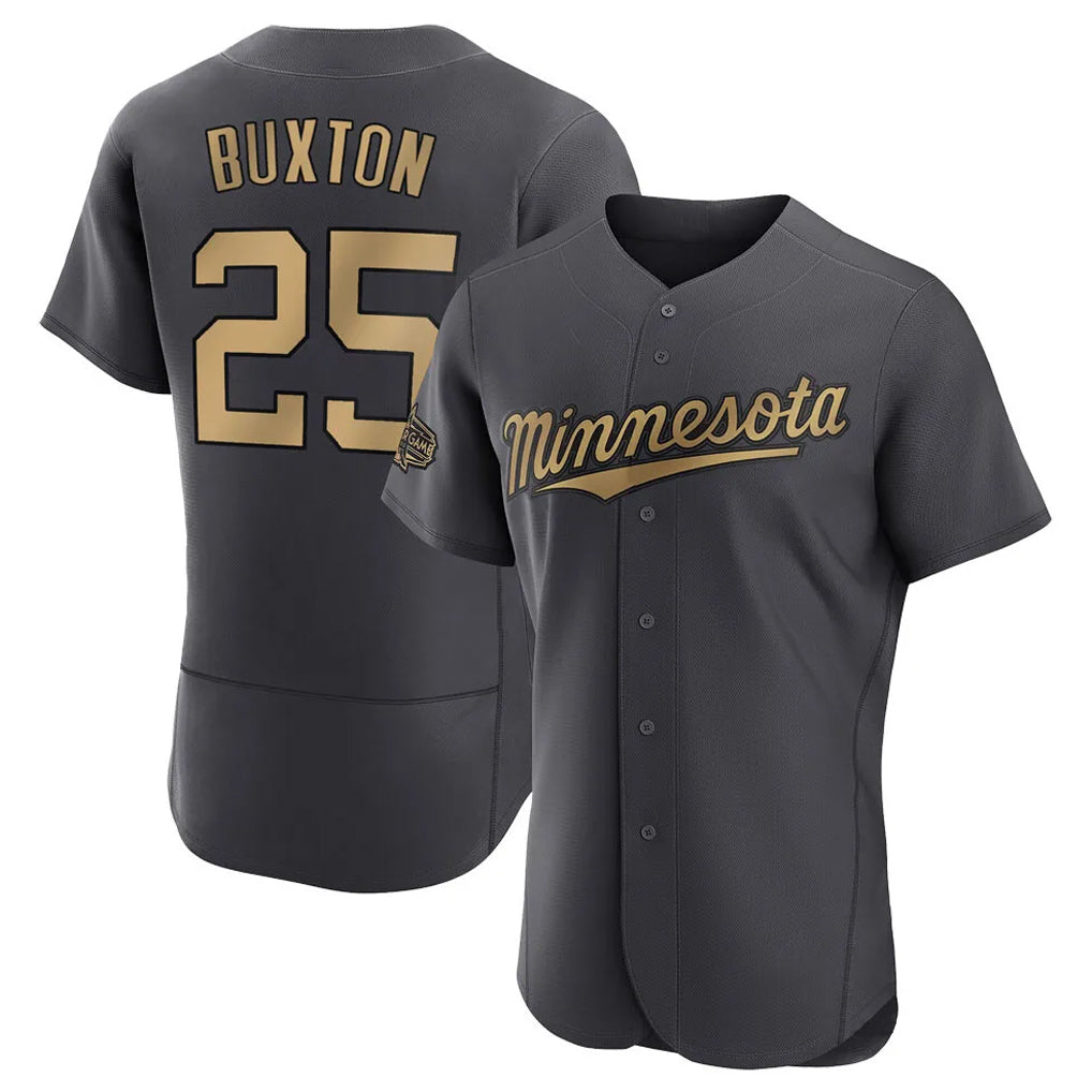 Johmsee M.Twins #25 Byron Buxton Player Charcoal All-Star Limited Elite Home Stitched Jerseys