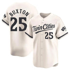 Johmsee M.Twins #25 Byron Buxton Player Cream Home Limited Stitched Jerseys