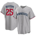 Johmsee M.Twins #25 Byron Buxton Player Gray Game Limited Home Stitched Jerseys