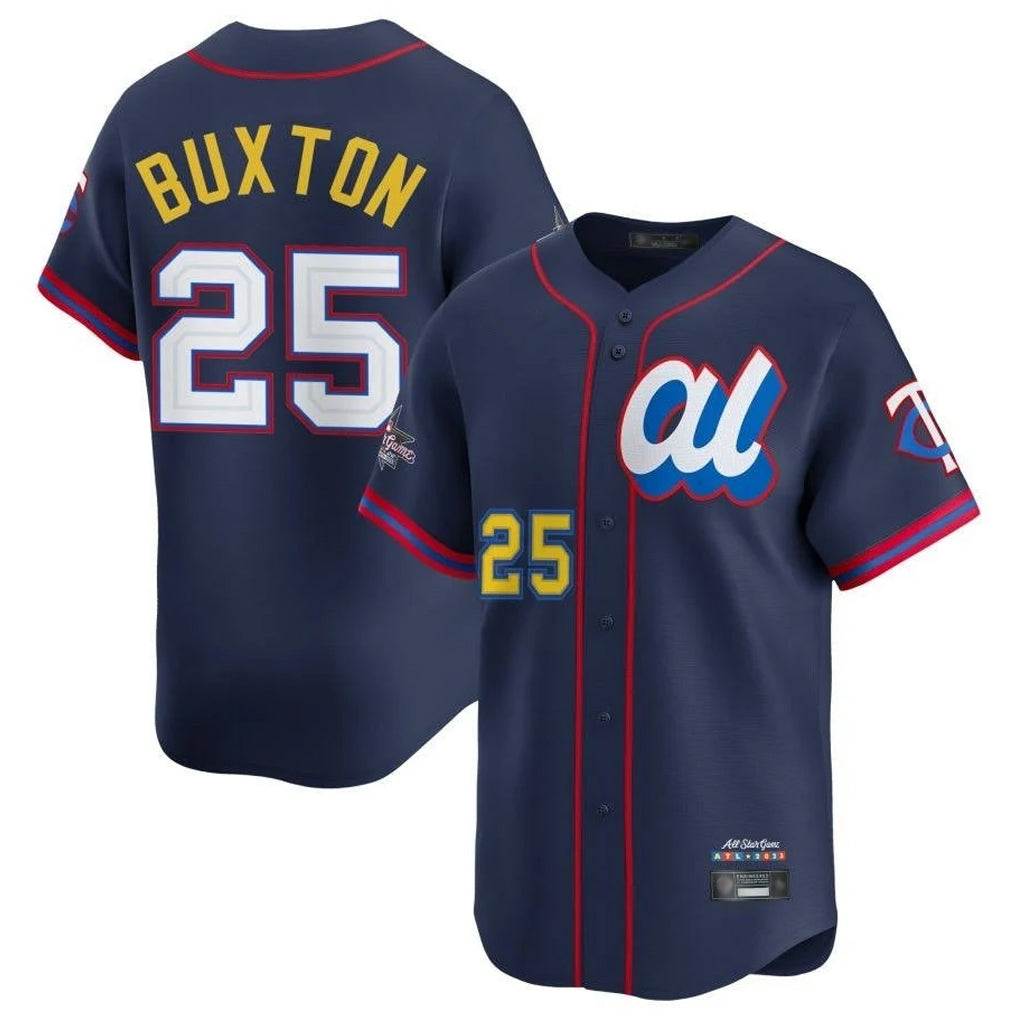 Johmsee M.Twins #25 Byron Buxton Player Navy All-star Game Limited Home Stitched Jerseys