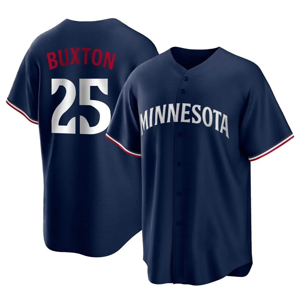 Johmsee M.Twins #25 Byron Buxton Player Navy Replica Alternate Home Stitched Jerseys