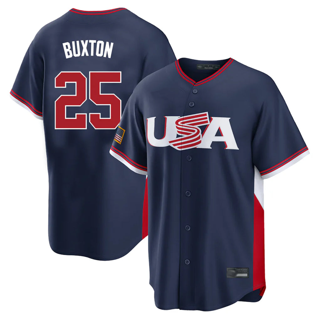 Johmsee M.Twins #25 Byron Buxton Player Navy USA 2026 World Classic Limited Home Stitched Jerseys