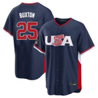 Johmsee M.Twins #25 Byron Buxton Player Navy USA 2026 World Classic Limited Home Stitched Jerseys