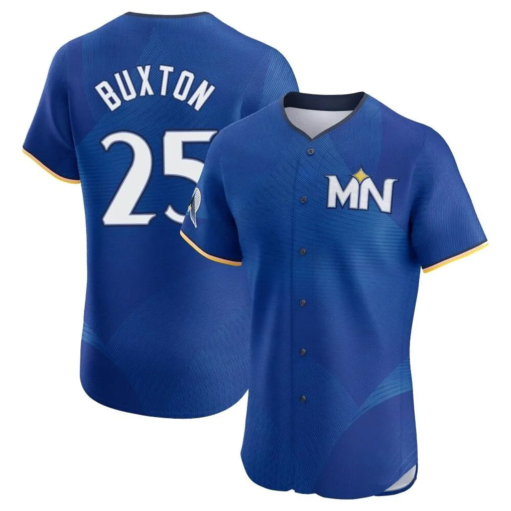 Johmsee M.Twins #25 Byron Buxton Player Royal City Connect Limited Elite Home Stitched Jerseys