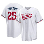 Johmsee M.Twins #25 Byron Buxton Player White Home Game Stitched Jerseys