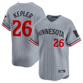 Johmsee M.Twins #26 Max Kepler Player Gray Home Limited Stitched Jerseys