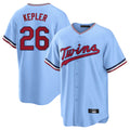 Johmsee M.Twins #26 Max Kepler Player Light Blue Road Cooperstown CollectionKillebrew T-shirt Stitched Jerseys
