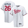 Johmsee M.Twins #26 Max Kepler Player White Home Game Stitched Jerseys
