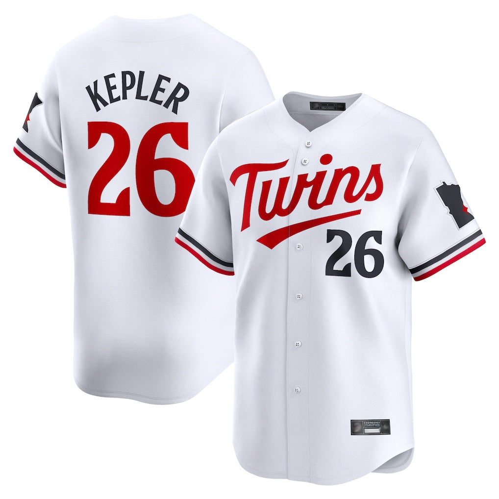 Johmsee M.Twins #26 Max Kepler Player White Home Limited Stitched Jerseys