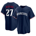 Johmsee M.Twins #27 Ryan Jeffers Player Navy Replica Alternate Home Stitched Jerseys