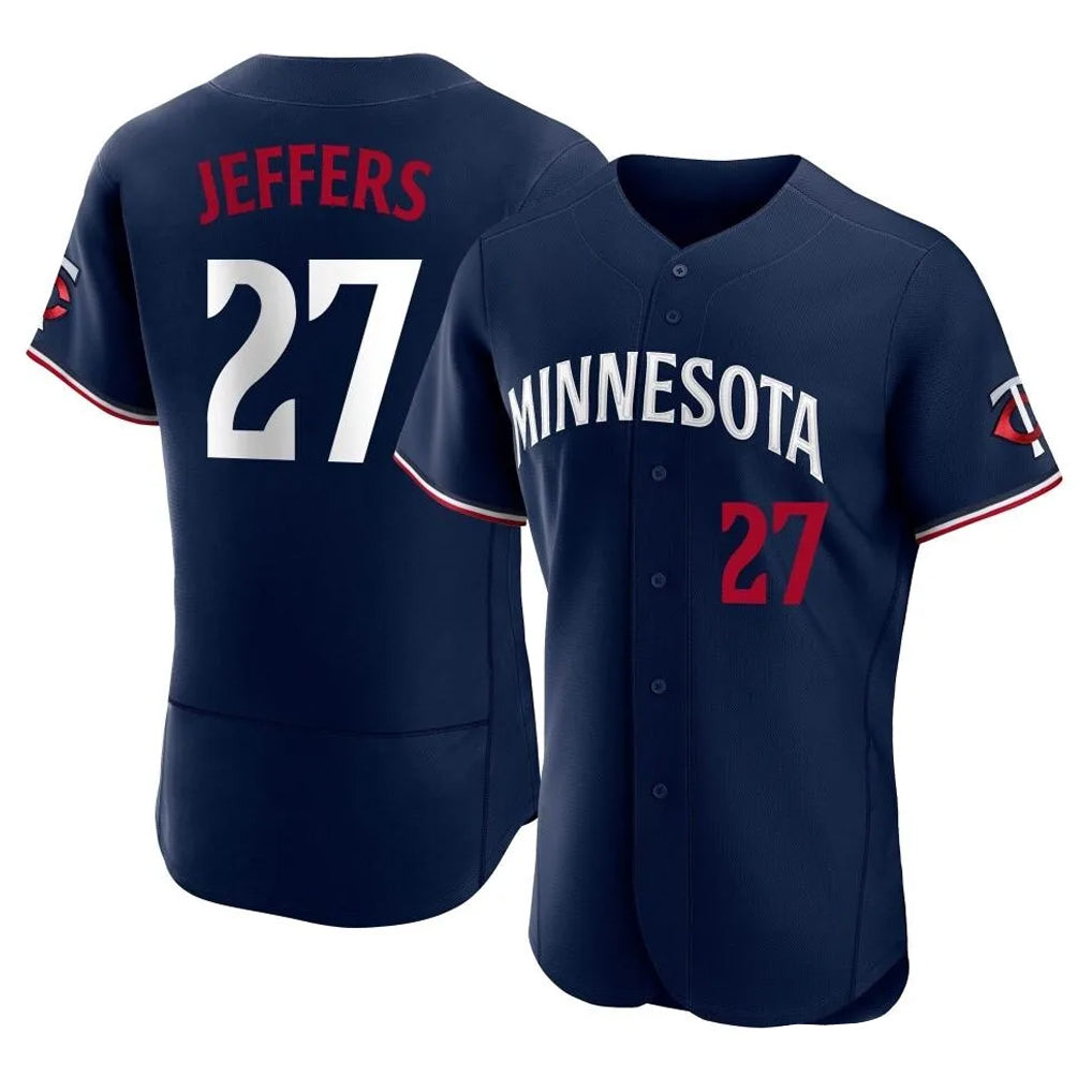 Johmsee M.Twins #27 Ryan Jeffers Player Navy Replica Home Limited Elite Stitched Jerseys